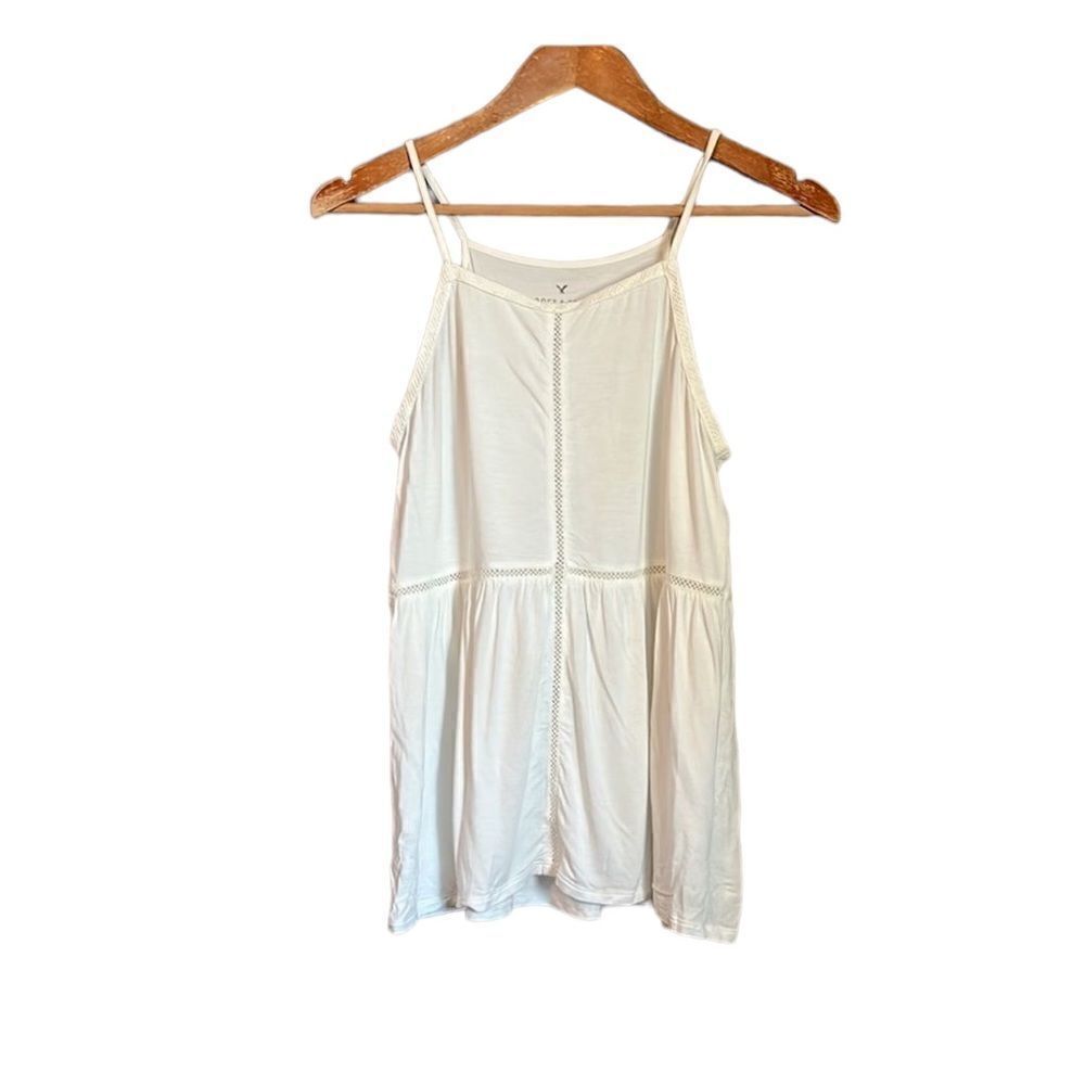 American Eagle ivory/ white tank top. Size medium‎
